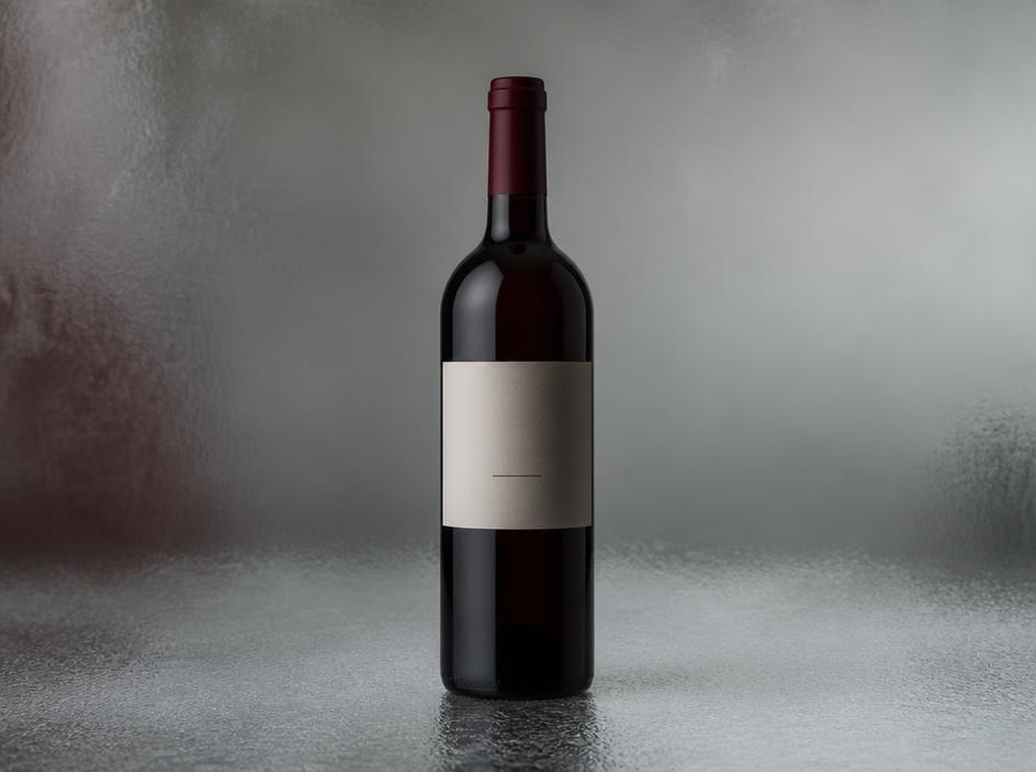 Ember Pinot Noir bottle with a minimal label on a frosted surface